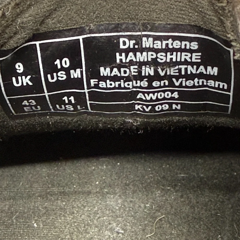 Dr Martens Hampshire Oxfords Casual Shoes Mens 10 Black Pebble Leather 3 Eye